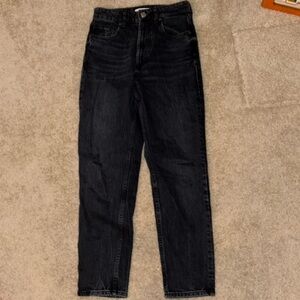 Zara black denim jeans high rise